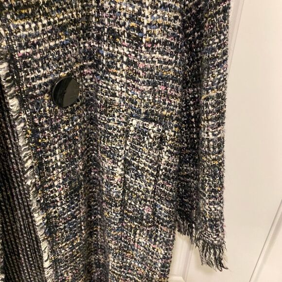 Zara Woman Long Sleeve Tweed Jacket. Multicolor. Medium. Dark Academia. Chic. - Picture 5 of 16